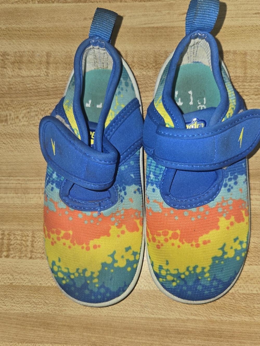 Speedo Blue Yellow Orange Splash Kids Water Shoes